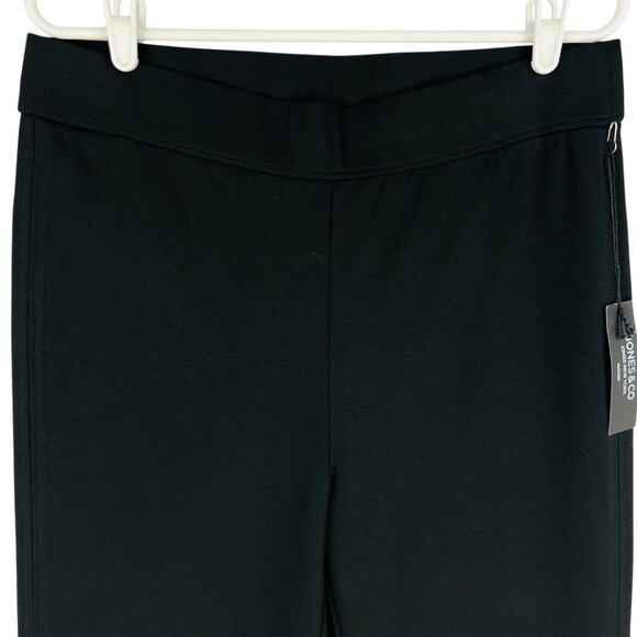 Jones & Co Women Pull-on Straight Stretch Black Pants Size 1X Elastic Waist NWT - Picture 3 of 10